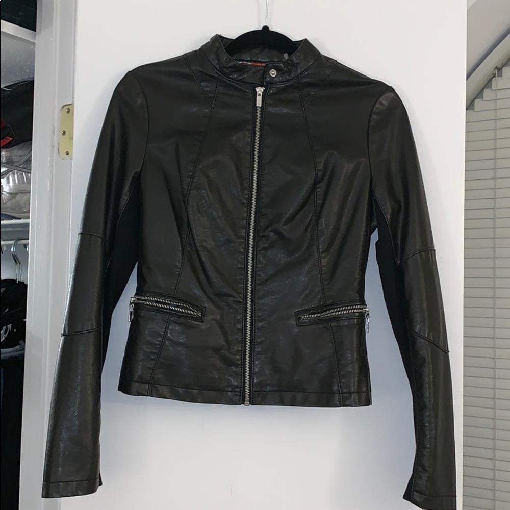 Black Faux Leather Jacket